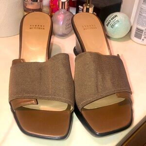 Stuart Weitzman Brown Wedge Sandals